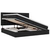 vidaXL Легло с място за съхранение и матрак Черно 200 x 200 cm