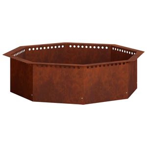 vidaXL Ринг за огнище Ръждясало 100 x 100 x 25 cm Кортенова стомана