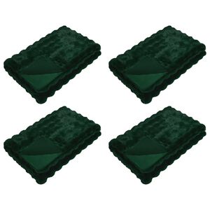 vidaXL Анти-слип изкуствено одеяло от заешка козина Olite 4 бр. 8.1 kg