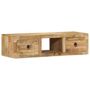 vidaXL Стенен ТВ шкаф, 100x32x25 см, масивно дърво, цвят манго