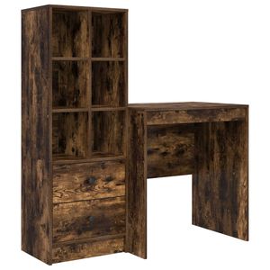 vidaXL Бюро Димян дъб 115,5 x 50 x 127 см 2 бр.