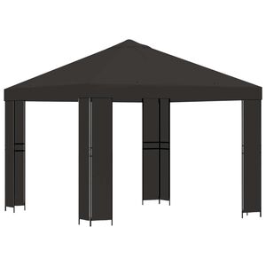 vidaXL Шатра 3 x 3 m Антрацит Полиестер и стомана 190 gsm