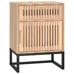 vidaXL Нощно шкафче, 40x30x55,5 см, инженерно дърво и желязо