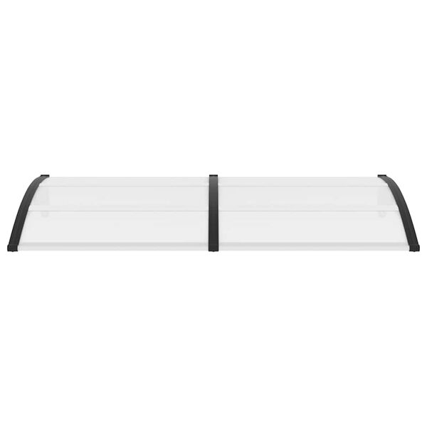 vidaXL Навес за врата черно и прозрачно 200x75 см PC