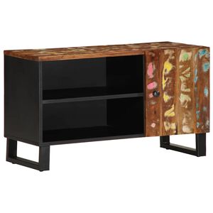 vidaXL ТВ шкаф, 80x33x46 см, масивно регенерирано и инженерно дърво