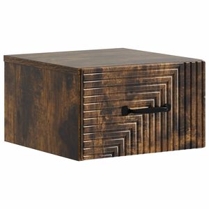 vidaXL Спален шкаф с монтаж на стена Опушен дъб 34,5 x 33 x 20 см