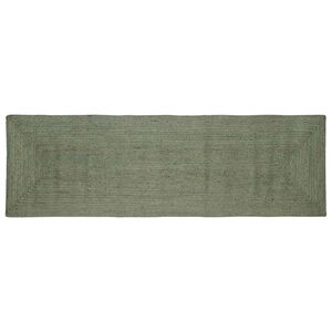vidaXL Килими за помещение Правоъгълна Маслиненозелено 80 x 250 cm юта