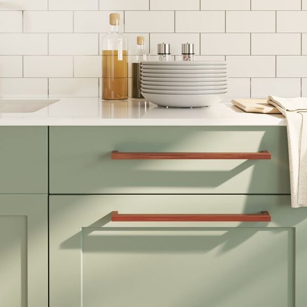 vidaXL Дръжки за шкафове, 10 бр, бронз, 320 мм, неръждаема стомана