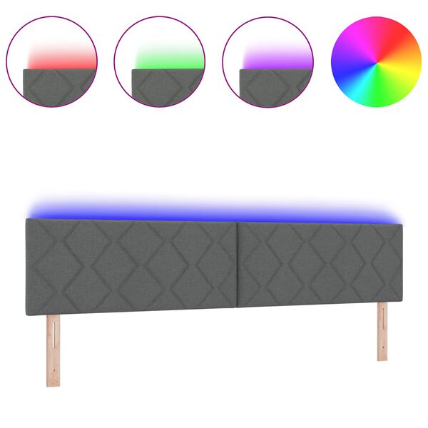 vidaXL Облегалка за глава Сив 200 cm текстил