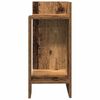 vidaXL Странична маса с рафт, старо дърво, 25,5x27x60 см