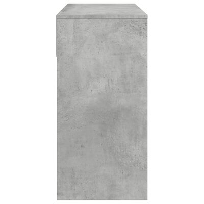 vidaXL Тоалетка с огледало, бетонно сива, 80x39x80 см