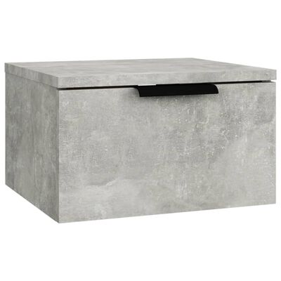 vidaXL Нощно шкафче за стенен монтаж, бяло, 34x30x20 см