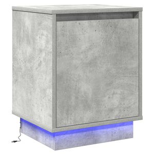 vidaXL Нощен шкаф Циментено сиво 39 x 34,5 x 50 см Инженерна дървесина