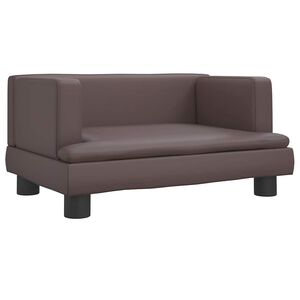 vidaXL Детски диван кафяв 60x40x30 см изкуствена кожа