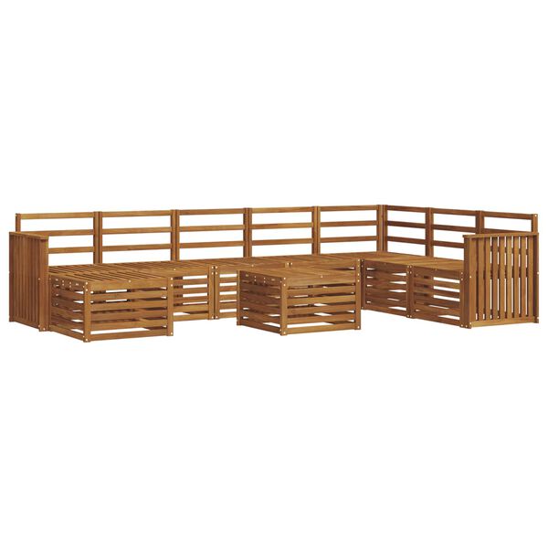 vidaXL Комплекти дивани Естествен Солидно акациево дърво