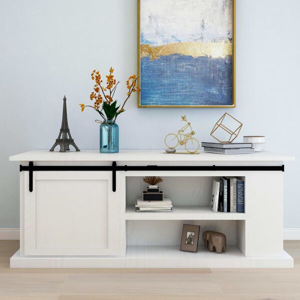 vidaXL Комплект за мини плъзгаща врата за шкаф, стомана, 183 см