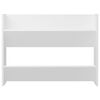 vidaXL Стенен шкаф за обувки, бяло, 80x18x60 см, инженерно дърво