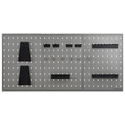vidaXL Стенни панели за инструменти, 3 бр, 40x58 см, стомана