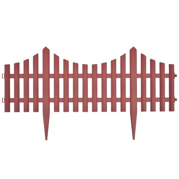 vidaXL Палисада, 17 части, 10 м, кафява