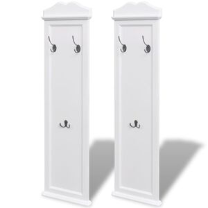 vidaXL Закачалки, 2 бр, бели