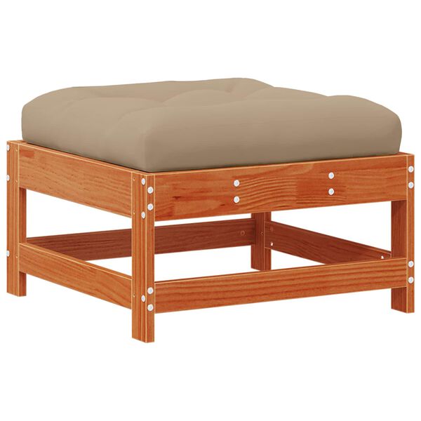 vidaXL Градинска поставка за крака Масивна боровина Восъчен Кафяв