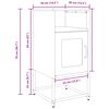 vidaXL Нощен шкаф Pink 36x39x78 cm Студено валцувана стомана