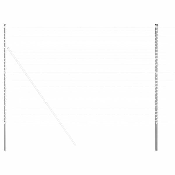 vidaXL Стълб за ограда. 12 pcs Сребрист Прахово покритие стомана