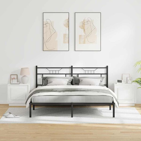 vidaXL Нощен шкаф 2 pcs Бяло 44 x 34,5 x 45 см Инженерно дърво