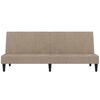 vidaXL 2-местно канапе с табуретка, таупе, микрофибърен текстил