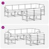vidaXL Комплект дивани за открито 8 pcs Естествено и светло сиво