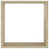 vidaXL Стенни кубични рафтове, 3 бр, дъб сонома, 26x15x26 см