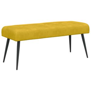 vidaXL Пейка с копчета Жълто 110 x 40 x 46 cm Кадифе