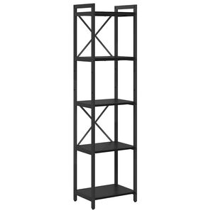 vidaXL Рафт за книги 40 x 30 x 155 см Инженерна дървесина Черния дъб