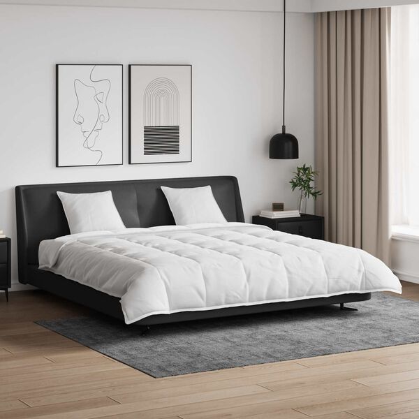 vidaXL Комплект завивки с възглавница 3 pcs Бяло Пухени пера