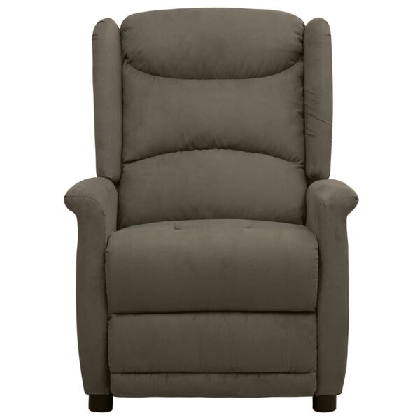 vidaXL Масажен стол тъмносив микрофибърен плат