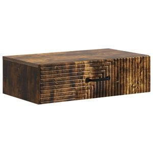vidaXL Стенен страничен масичка Опушен дъб 59 x 34,5 x 17 см
