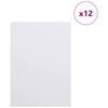 vidaXL Декор панели 12 pcs Бяло 15 x 21 x 0.27 см Инженерно дърво