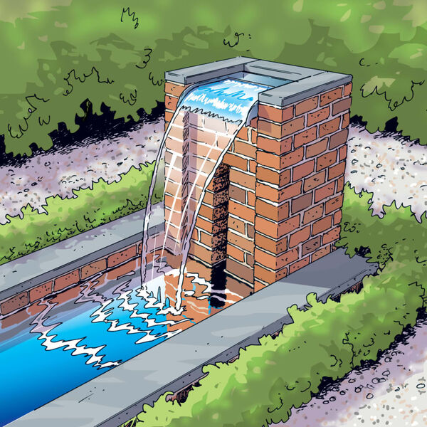 Ubbink Водопад Nevada 60 см с LED осветление неръждаема стомана