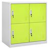 vidaXL Заключващ се шкаф, светлосиво и зелено, 90x45x92,5 см, стомана