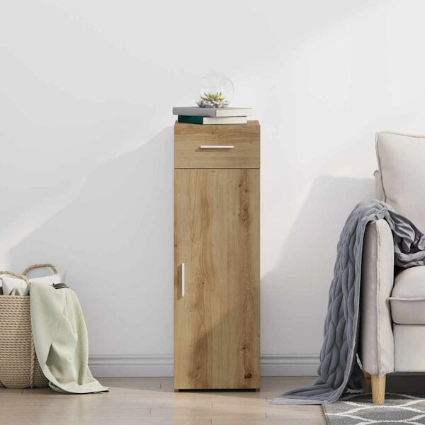 vidaXL Служебен шкаф с чекмедже Дъб 30 х 42,5 х 93 см