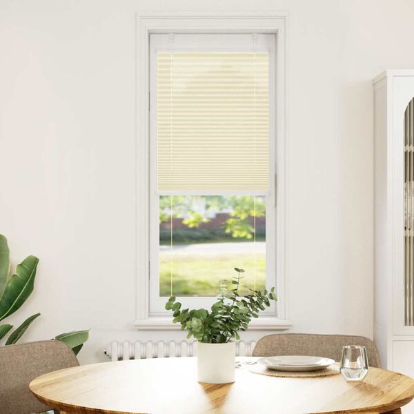 vidaXL Плисирана щора Cream 50x100 cm Ширина на плата 49,4 cm