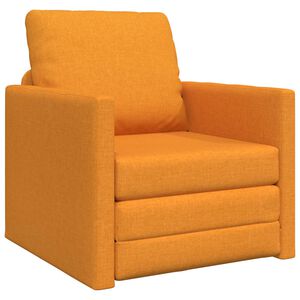 vidaXL Диван легло Тъмен жълт 74 x 77 x 81 см текстил