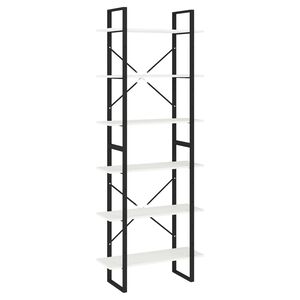vidaXL Висок шкаф, бял, 80x30x210 см, борово дърво масив