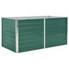 vidaXL Повдигната леха, 160x80x77 см, поцинкована стомана, зелена