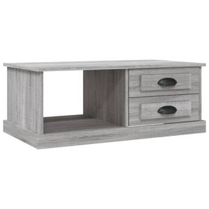 vidaXL Кафе маса, сив сонома, 90x50x35 см, инженерно дърво