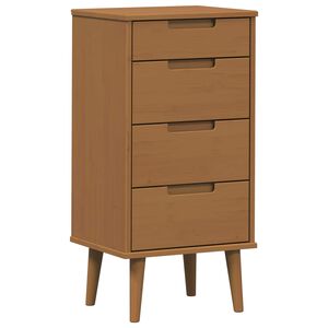 vidaXL Плика MOLDE Карамел 40 x 35 x 82 см Масивна борова дървесина