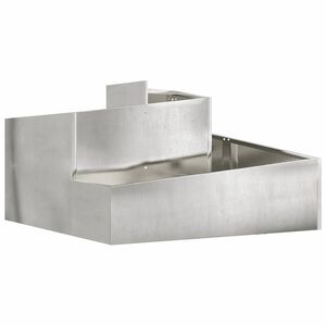 vidaXL Градинска саксия Сребрист 60 x 60 x 50 см Неръждаема стомана