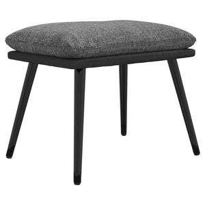 vidaXL Табуретка, светлосива, 45x29,5x35 см, текстил и изкуствена кожа