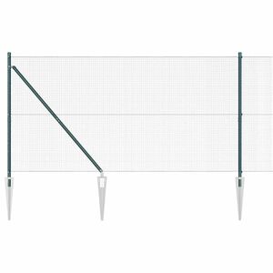 vidaXL Заварена мрежа с шипове 10 x 1,2 м PVC покрита стомана Зелено