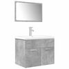 vidaXL Комплект мебели за баня от 3 части бетонно сив инженерно дърво